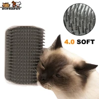 suprepet cat face scratcher groomer 3d soft corner plastic pet grooming brush cat self grooming wall massage brush hair brush