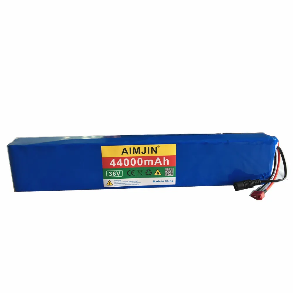 

2021 T-type Interface 36V 10s4p 44Ah Battery Pack 500-1000W High Energy Battery 36v440000mah Electric Bicycle BMS + 42V Charger