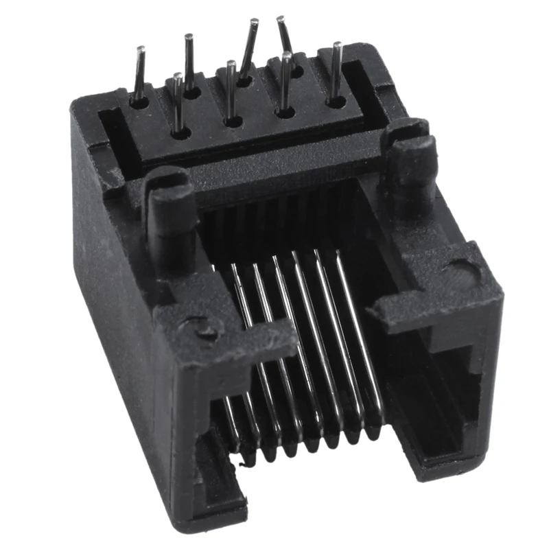 20 шт. RJ45 8P8C компьютер Интернет сеть PCB разъем Черный|Электрические розетки| |