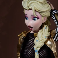 in stock 16 as043 female woman girl elsa pvc head sculpt with movable eyes golden hair model for 12 figures pale doll body