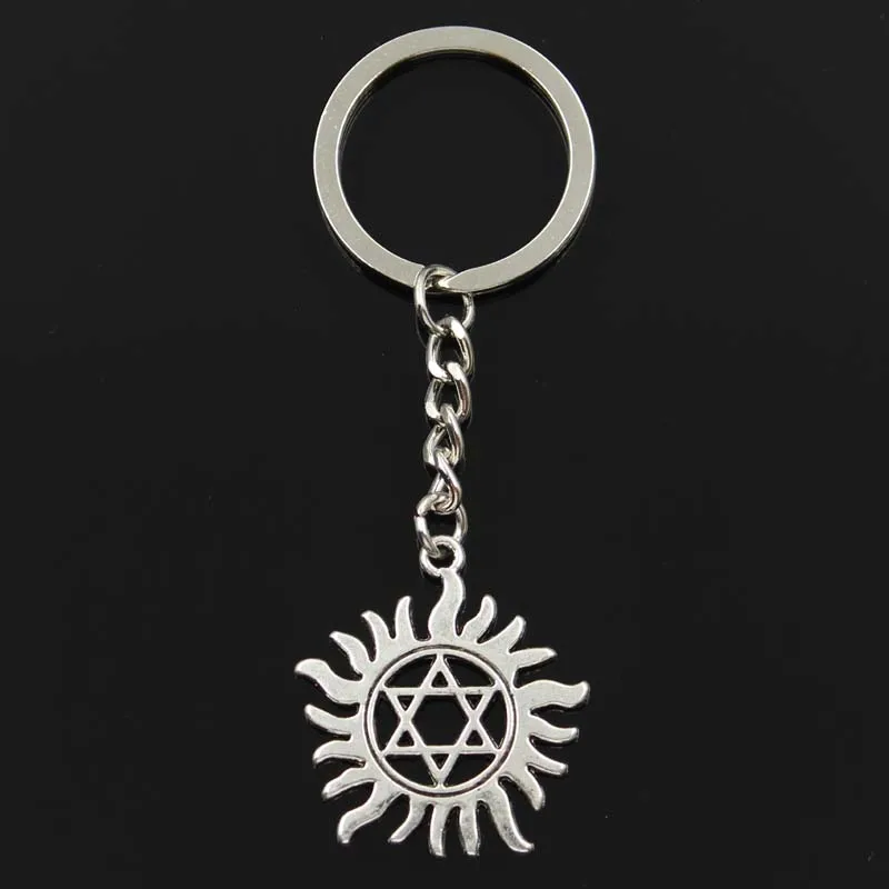 Новый модный брелок 34x31 мм Sun Star Of David подвески с гексаграммой DIY для мужчин