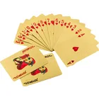 54 карты1 комплект, игральные карты из тирана с золотой фольгой, семейная стандартная качественная Водонепроницаемая пластиковая Волшебная покерная карта