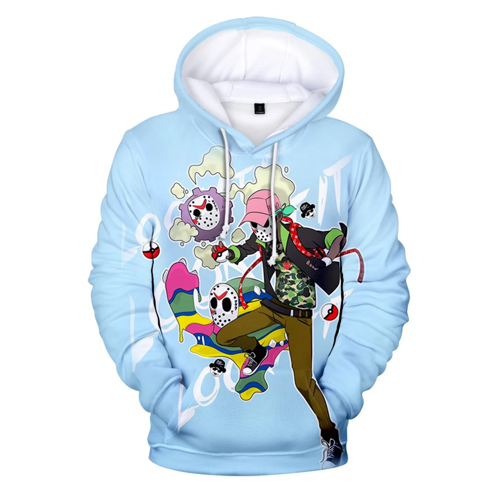 

2021new 3D Men Hip Hop Hoodie Fashion SKI MASK THE SLUMP GOD 3D Rapper Boy/girl Streetwear Creative Casual Sportswear Pullovers