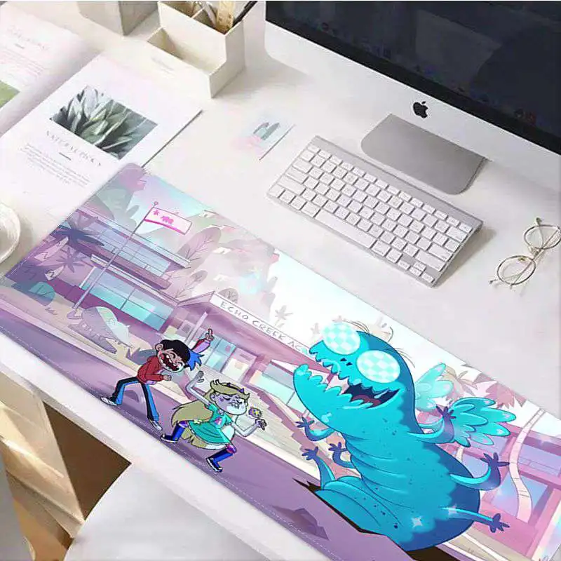 Lock Edge 30x80cm Maiya аниме Star vs The Force of Evil Gamer speed Mice розничная маленький резиновый коврик для мыши большой коврик для мыши клавиатуры коврик - Цвет: Lock Edge 30x80cm