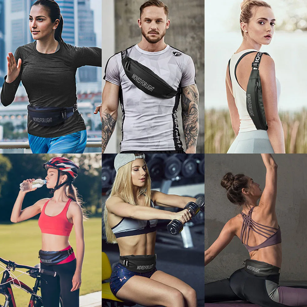

Hydration Running Belt Waist Pack Travel Money Bag Trail Marathon Fitness Workout Gym Yoga Waist Belt Mobile Phone Bags