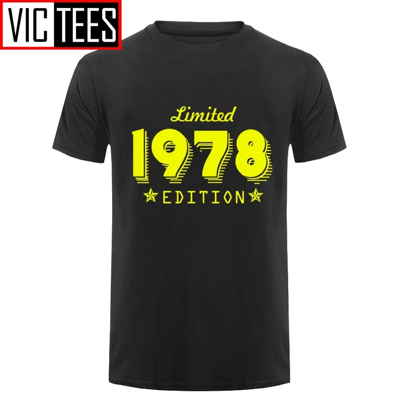 Men Edition 1978 Born 40Th Year Birthday Age Trend Limited Present O-Neck T Shirts For | Мужская одежда