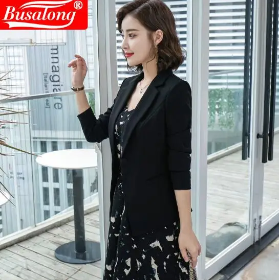 

New Women's Wear Casual blazers plus size Single Button solid white Formal Female Jacket Winter Business workwear Autumn Coat