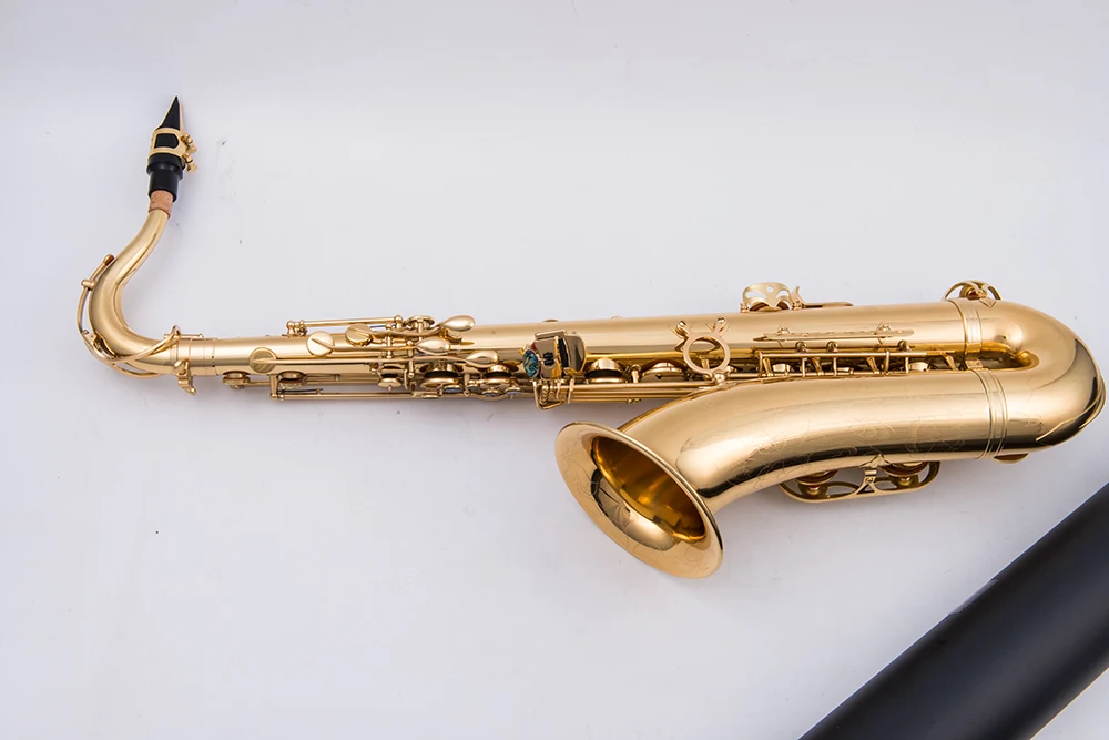 High quality professional Brass body Tenor Saxophone NAIPUTESI NT-TX800 Electrophoresis gold Bb Sax With accessories | Спорт и