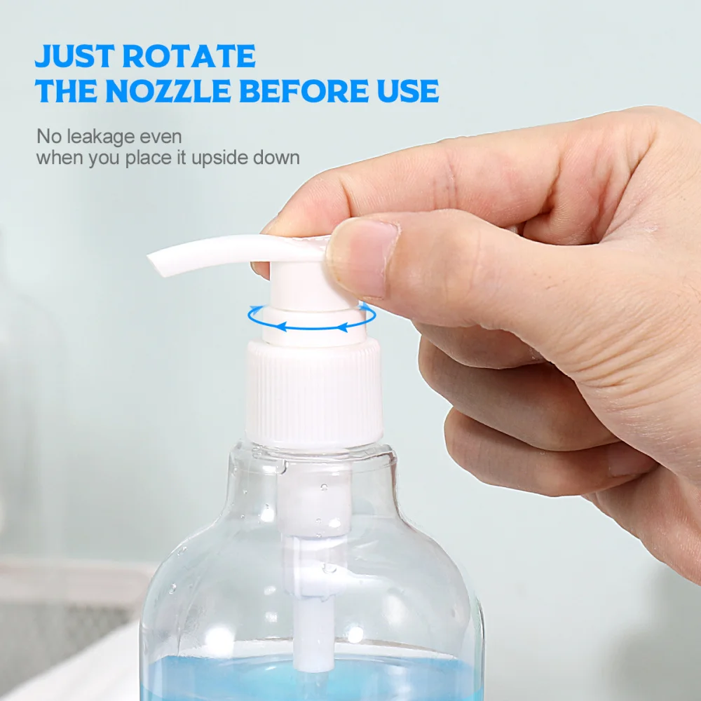 

DOITOOL 8pcs 500ml Refillable Pump Bottles Transparent Shampoo Dispenser Lotion Liquid Bottles for Bathroom Kitchen