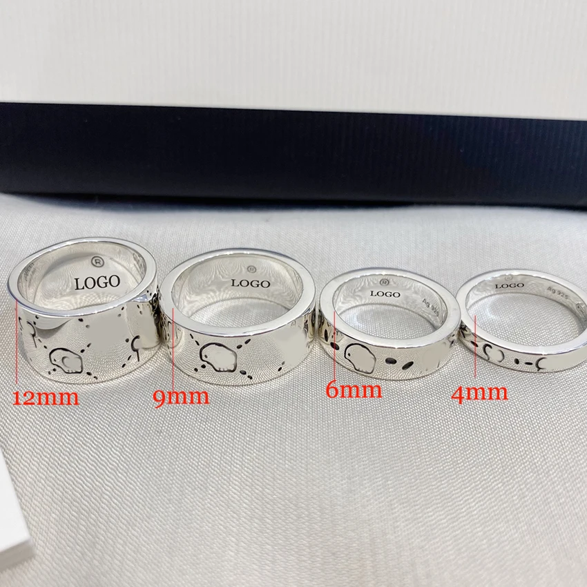 

925 sterling silver skull ring couple hip hop fashion jewelry holiday gift free shipping