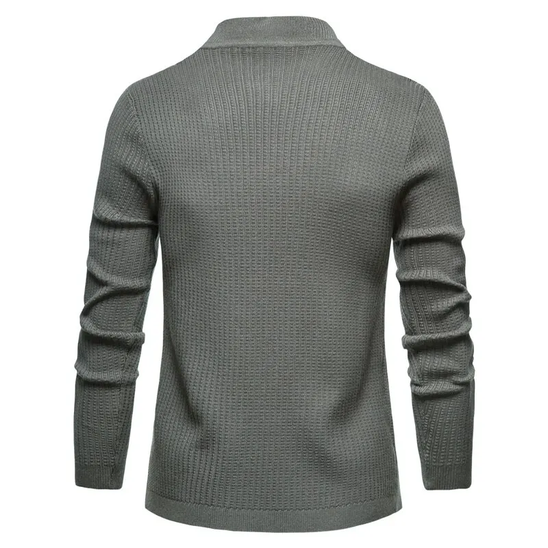 

Loldeal Men Checkered Sweater Knit Sweater Cardigan Jacket 3D Drawing