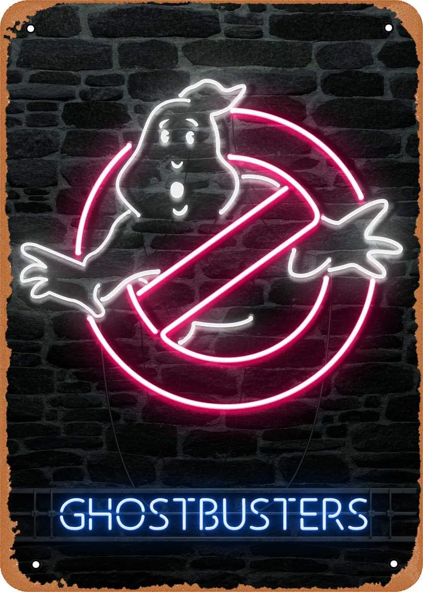

Ghostbusters Neon Lights Neon Collection 8x12 Inches - Vintage Metal Tin Sign for Home Bar Pub Garage Decor gifts