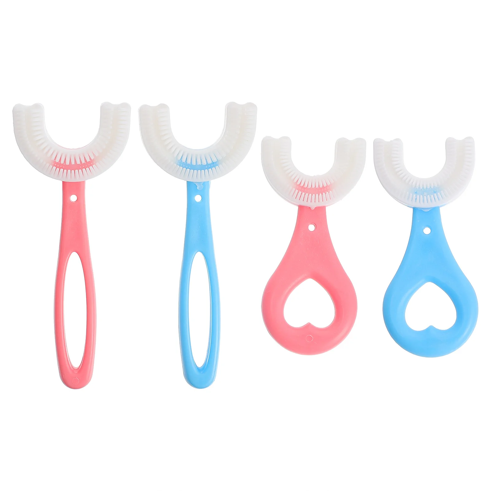 

4Pcs Children U-Shape Toothbrushes Handheld Toothbrushes (Assorted Color)