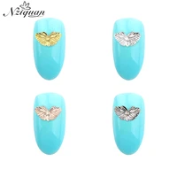 50pcs butterfly nail art decoration four color metal charm nail art stickers summer diy simple nail art decoration accessories
