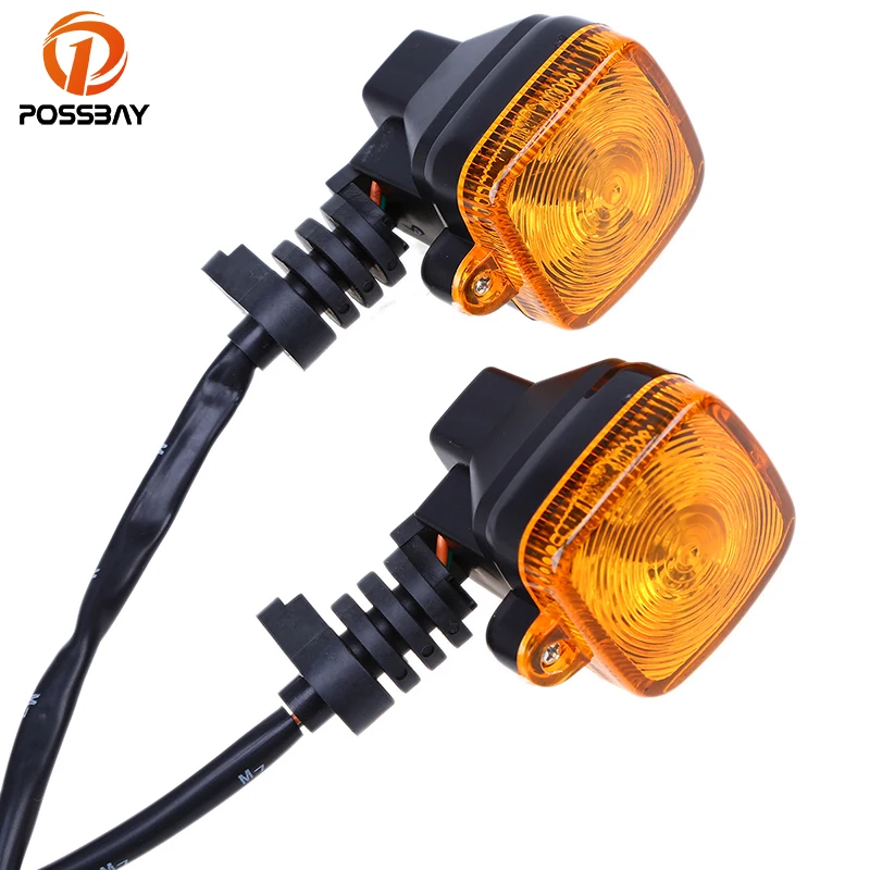 Желтый свет POSSBAY универсальный сигнал поворота мотоцикла индикатор Cafe Racer Blinker Lamp
