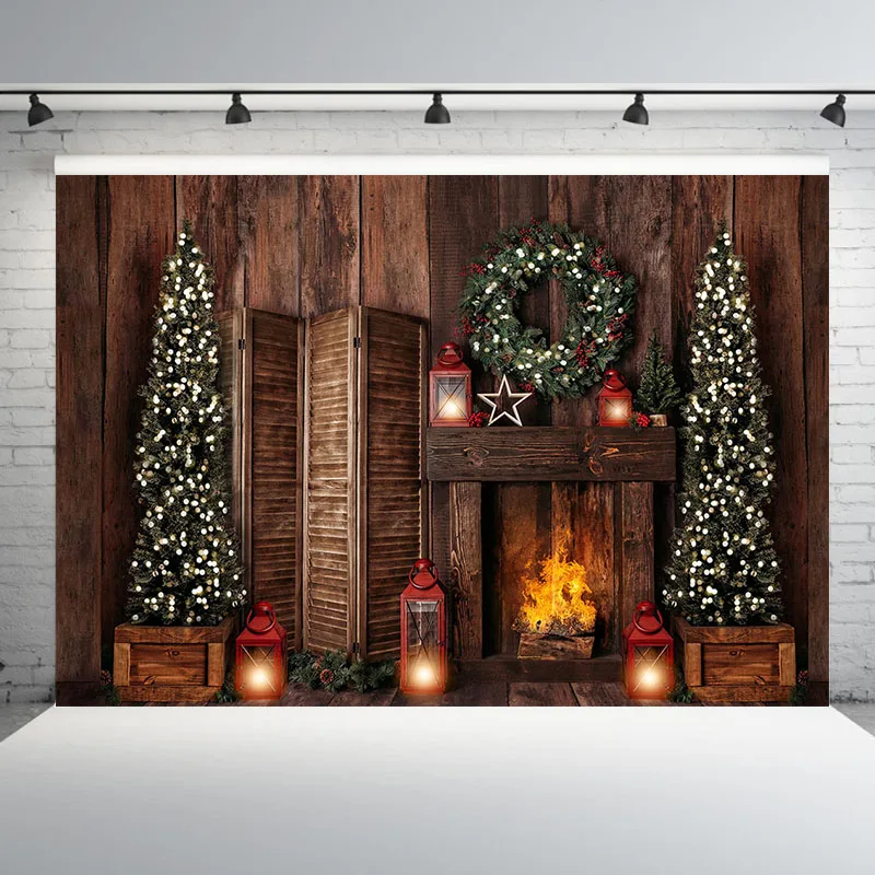 

Christmas Backdrop White Wall Curtain Car Window Tree Newborn Baby Photography Background For Photo Studio Vinyl Photophone Prop