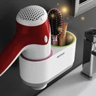 Настенная полка для фена GUNOT, многофункциональная полка для хранения в ванной, регулируемый держатель для фена, аксессуары для ванной