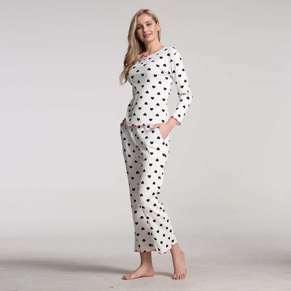 Пижамы для женщин женский пижамный комплект новая зимняя Пижама пижама с принтом