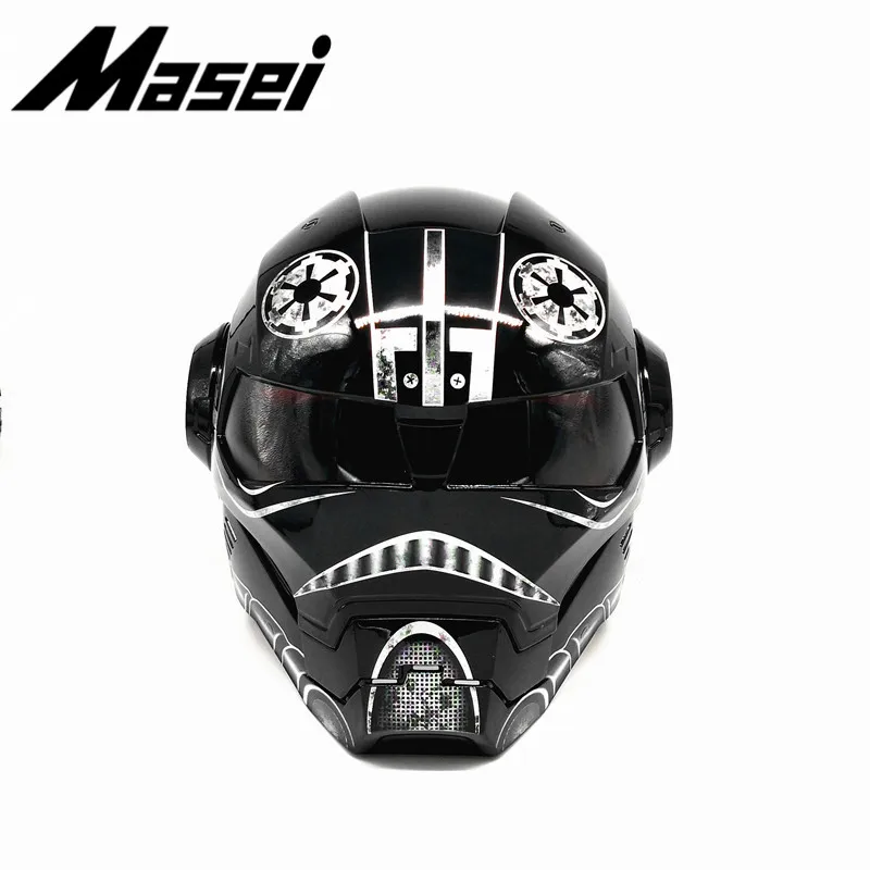 Топ ABS мото Байкерский шлем MASEI Железный человек индивидуальная особая мода Половина с открытым лицом мото крест шлем Star Wars11