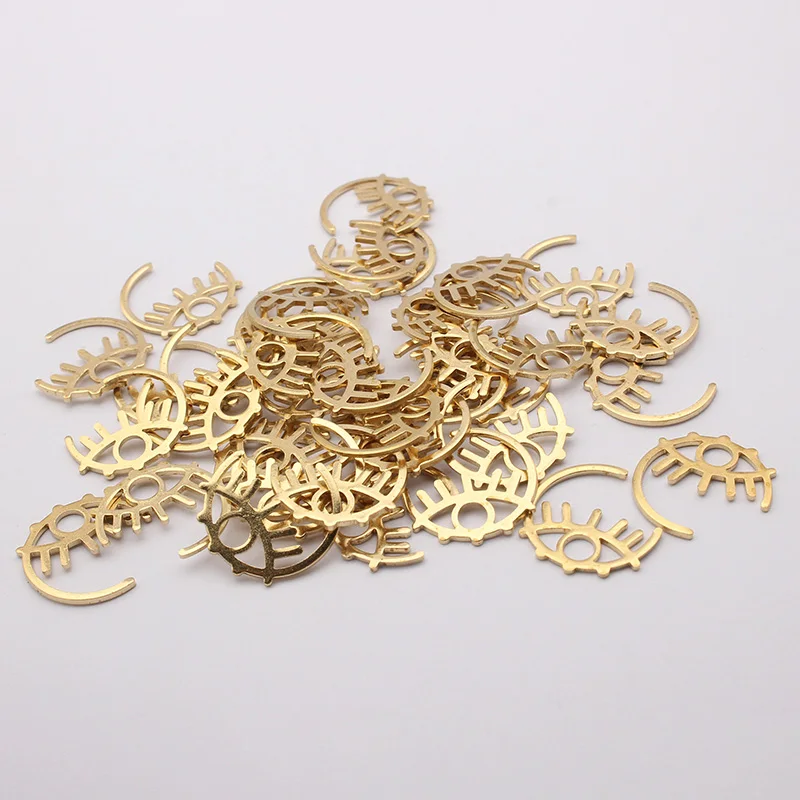 

100pcs small eyes charms pendant brass charms diy earrings bracelet jewelry findings making supplies
