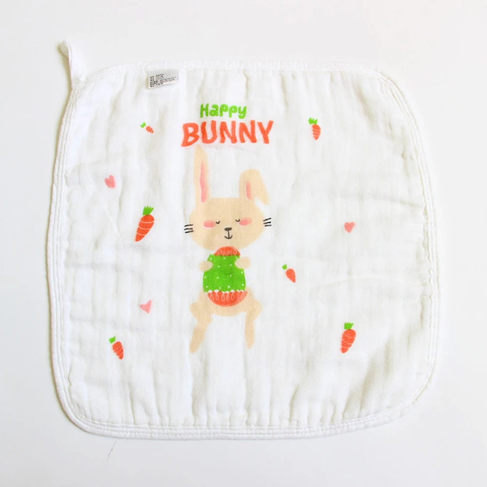 rabbit-2 Детский носовой платок Ins с рисунком милых животных квадратов хлопок 6 слоев марли детское полотенце для лица Подушка для купания младенцев Слюнявчик - Цвет: rabbit-2