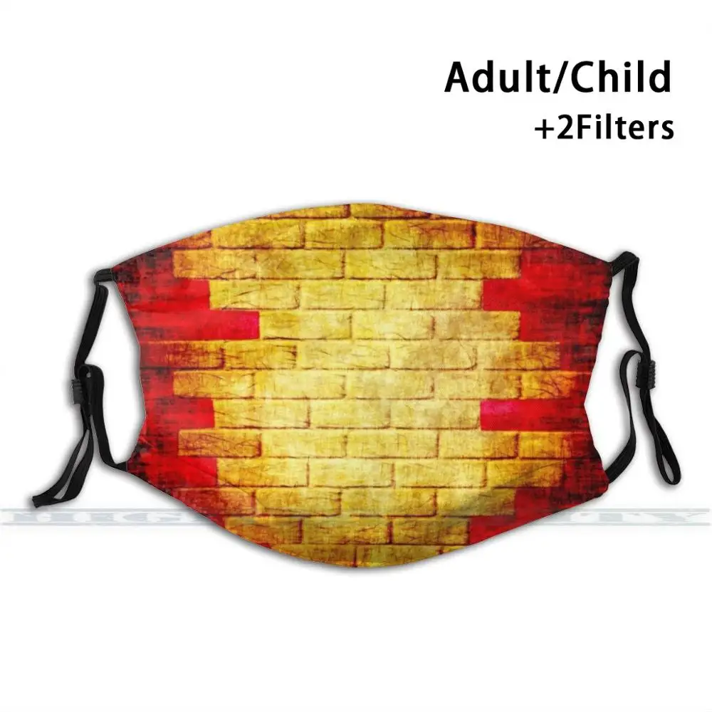 Пуленепробиваемый гранж кирпич стена с черной рамкой Helloween моющаяся