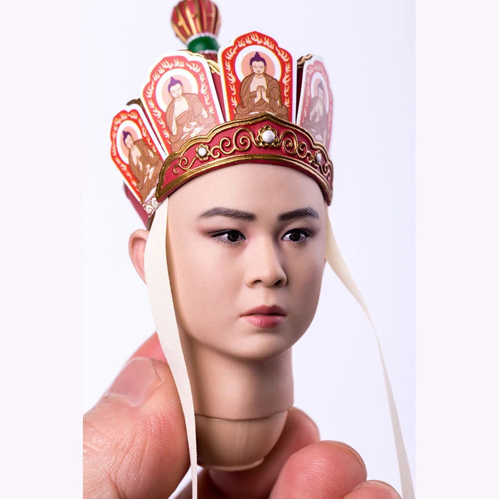 

1/6 DIY Tang Monk Head Model Toyso of Journey to the West with Neck Toy for 12'' Male Action Figure Body