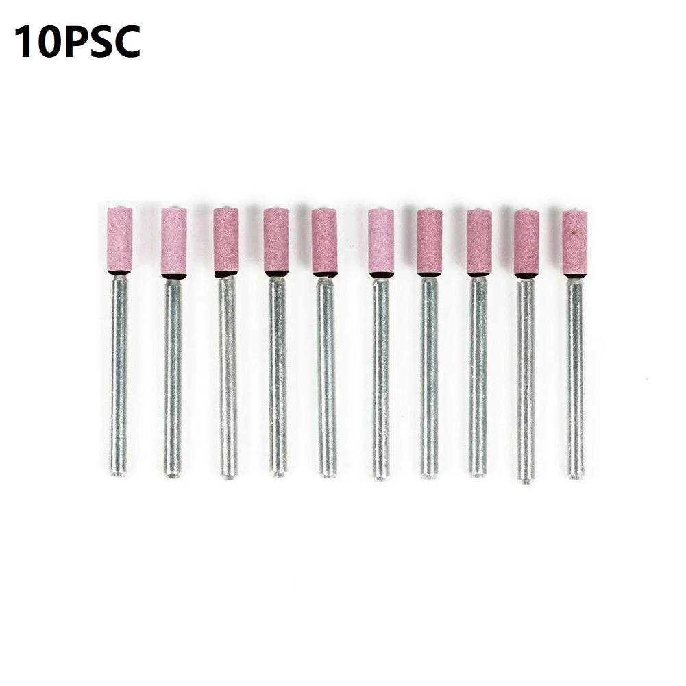 

10PCS 3mm Abrasive Mounted Stone Electric Grinding Burr Wheel Rotary Tool For Wood Metal Mold Polishing Head