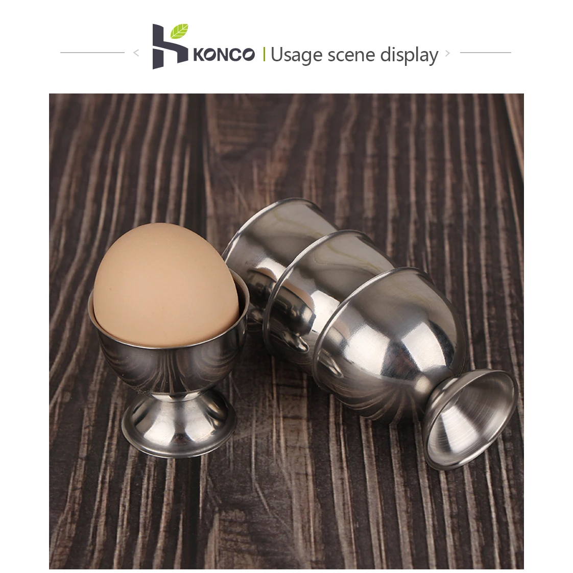 Aihogard Stainless Steel Soft Boiled Egg Cups Holder Tabletop Cup Stand Kitchen Breakfast Cooking Tool |