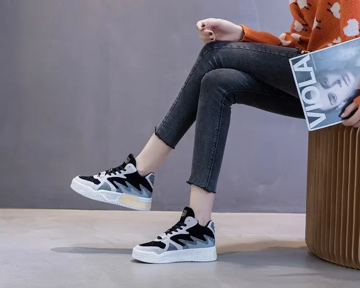 

Platform Sneakers Women's Sneakers Platform Vulcanize Shoes Fashion Breathable Casual Running Shoe for Woman Female