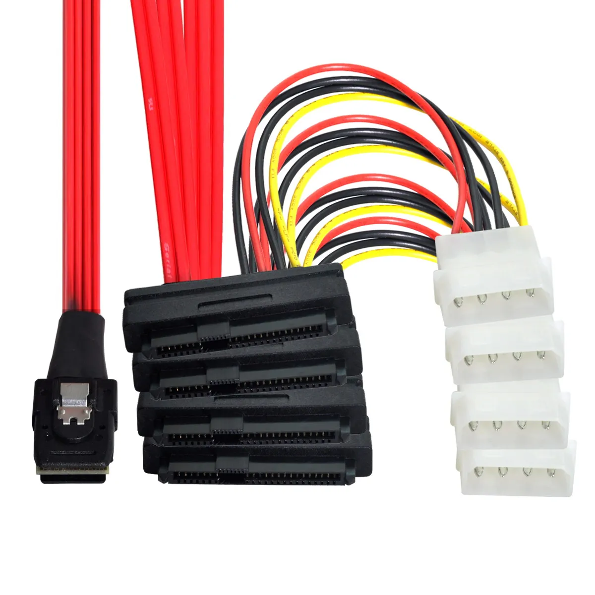 

Zihan LSI 3Ware Molex Mini SAS SFF 8087 to SFF 8482 and Power x 4 SAS Cable