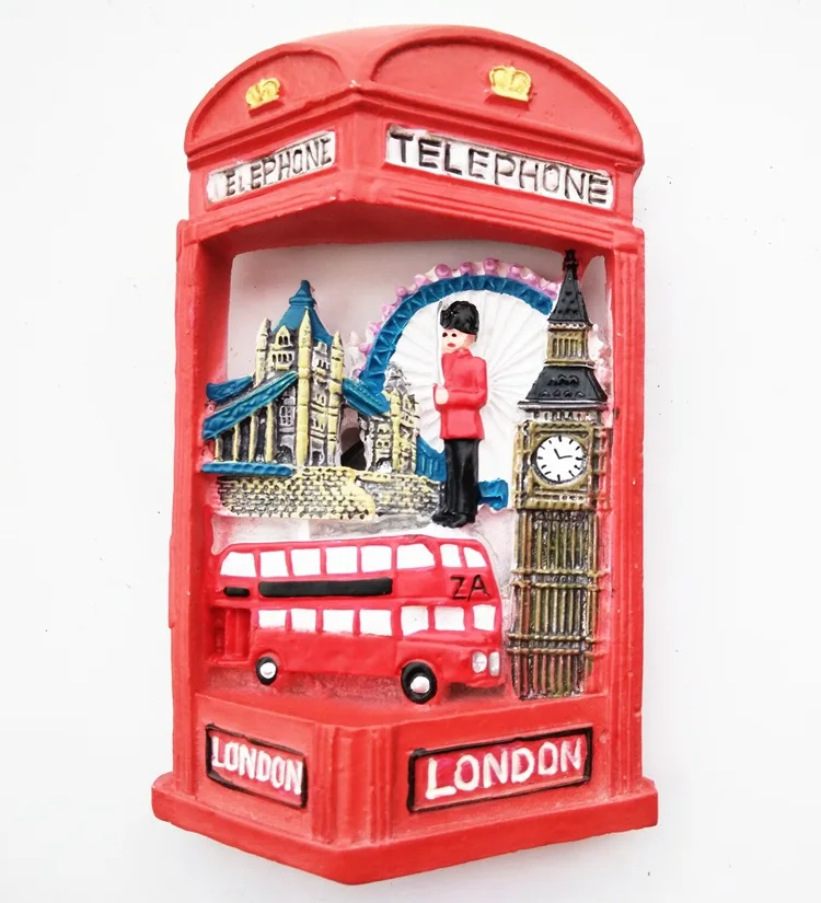 3D полимерный холодильник британский Британский медвежонок телефонная коробка