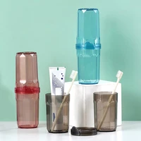 easy to carry large capacity portable toothbrush toothpaste storage box for bathroom