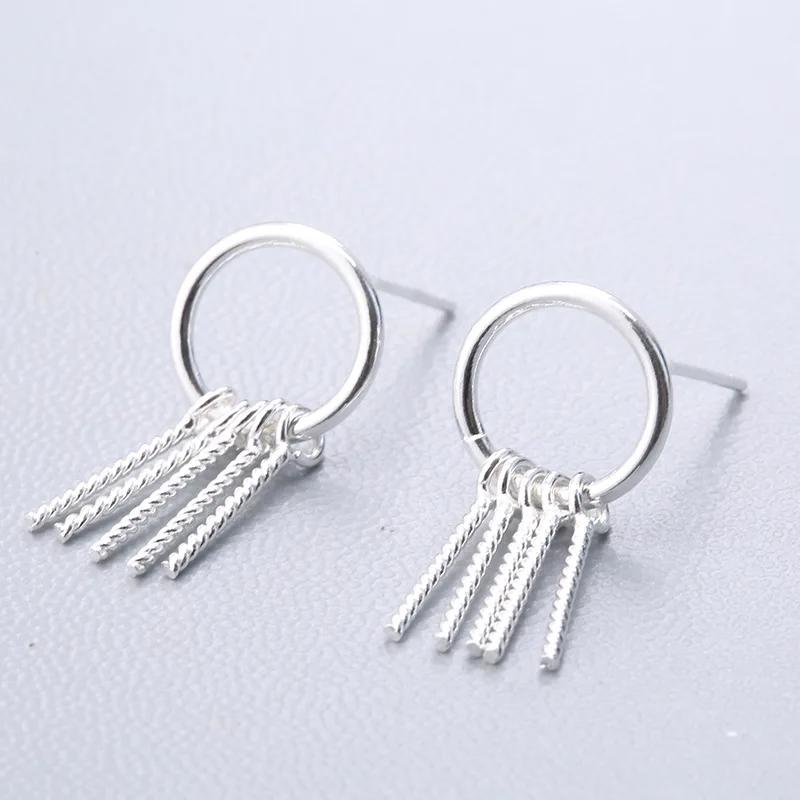 Минималистичные серьги-гвоздики из стерлингового серебра 925 пробы для женщин