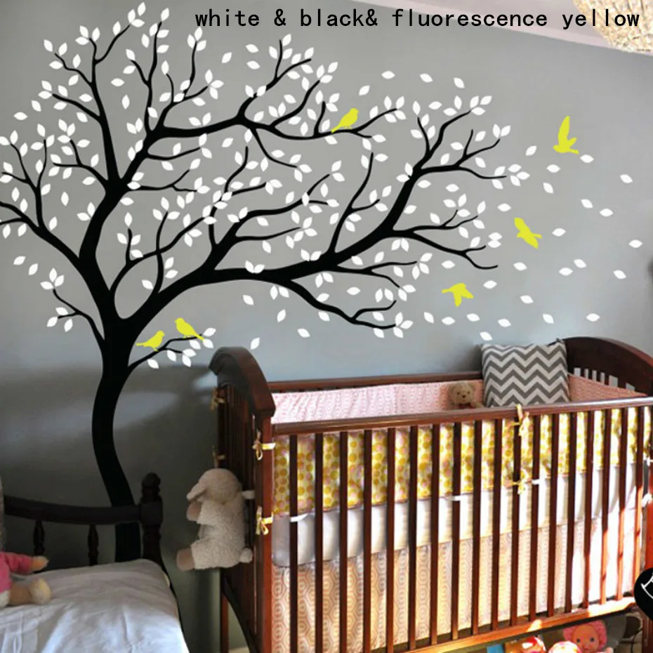 

Self-adhesive Large Tree Branches Wall Sticker Birds Vinyl Wall Art Decals Baby Kids Room Home Decor Removable Q134