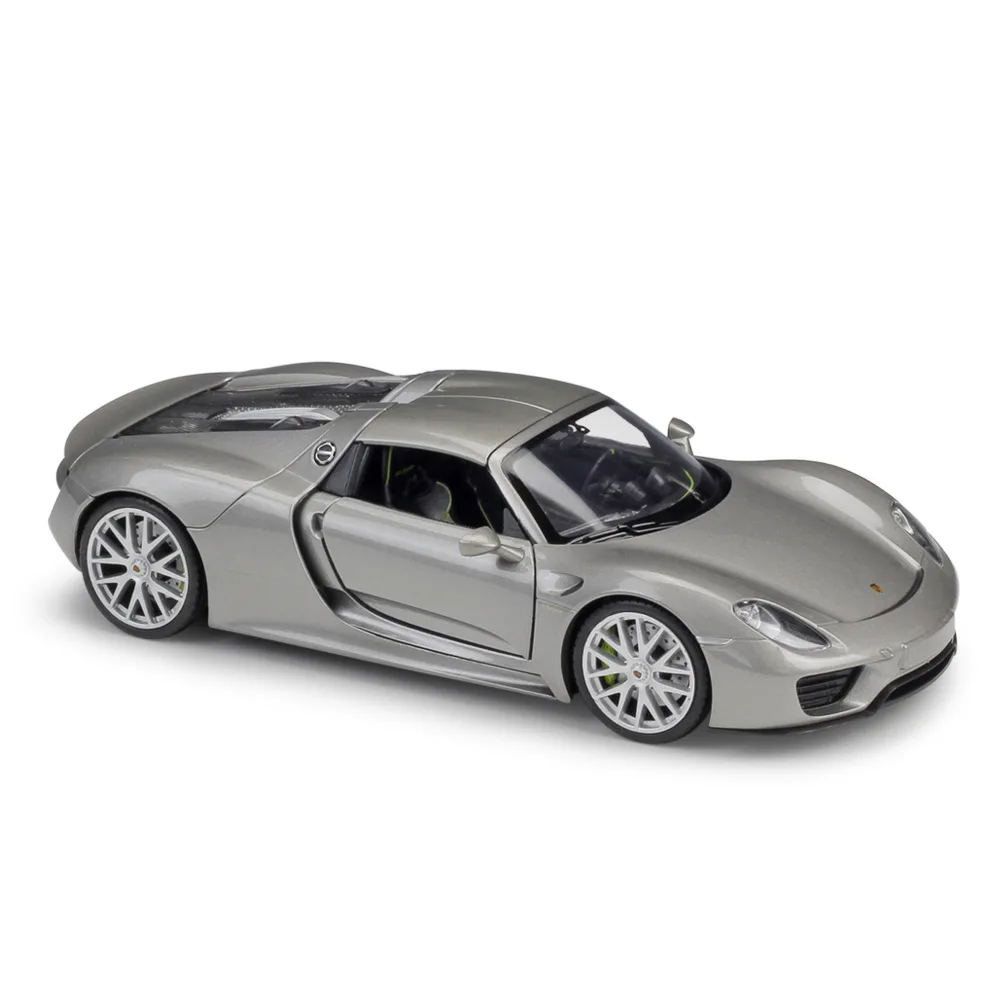 

WELLY 1:24 Porsche 918 Spyder кабриолет автомобиль сплав роскошный автомобиль литье под давлением оттягивание автомобилей модель игрушка Коллекция Рож...