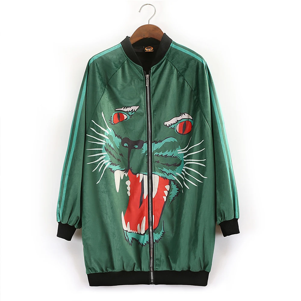 Новая женская куртка большого размера Гепард Ретро чистый цвет мода|Женские