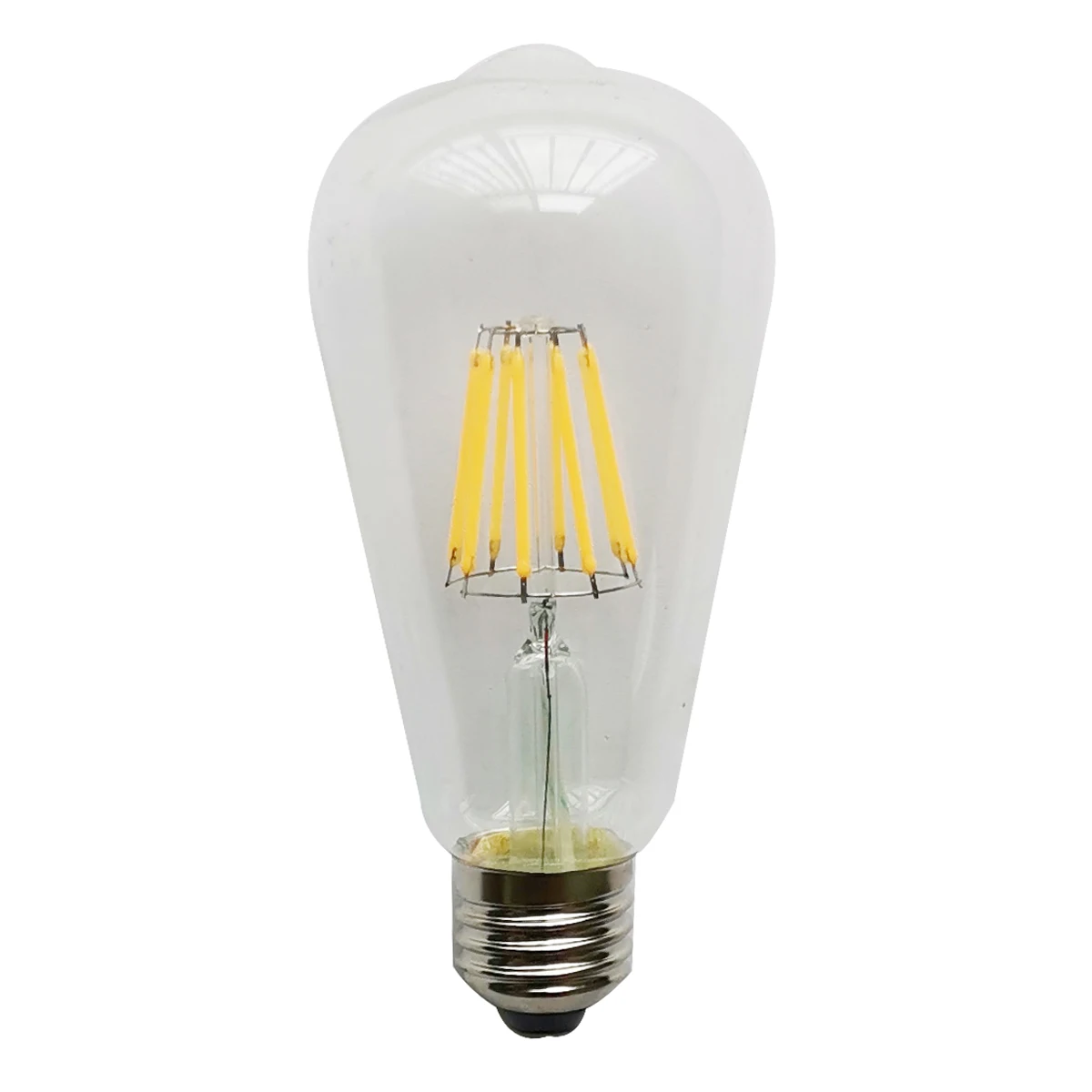 50PACK 120V 220V 230V 6W LED vintage lamps filament bulbs ST64 clear glass filamento bombilla E27 screw warm cold white 700LM | Лампы и