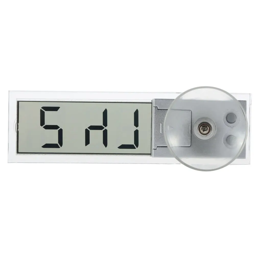 

1pcs Light Weight Durable Transparent Car Electronic Clock LCD Display Digital with Sucker Newest LCD Watch Clock