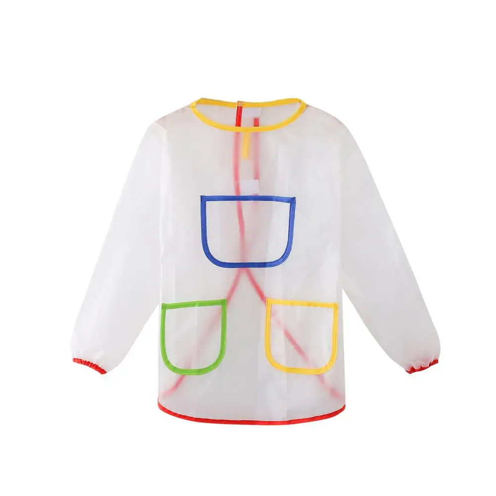 

Cute Waterproof Long-sleeved Children Kids Smock Apron Art Aprons Painting Apron For Painting Education Interesting M/L