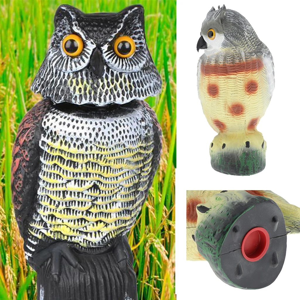 

Realistic Owl Decoy Statue Weed Pest Bird Control Fake Decoys Outdoor Hunting Garden Yards Scarer Scarecrow