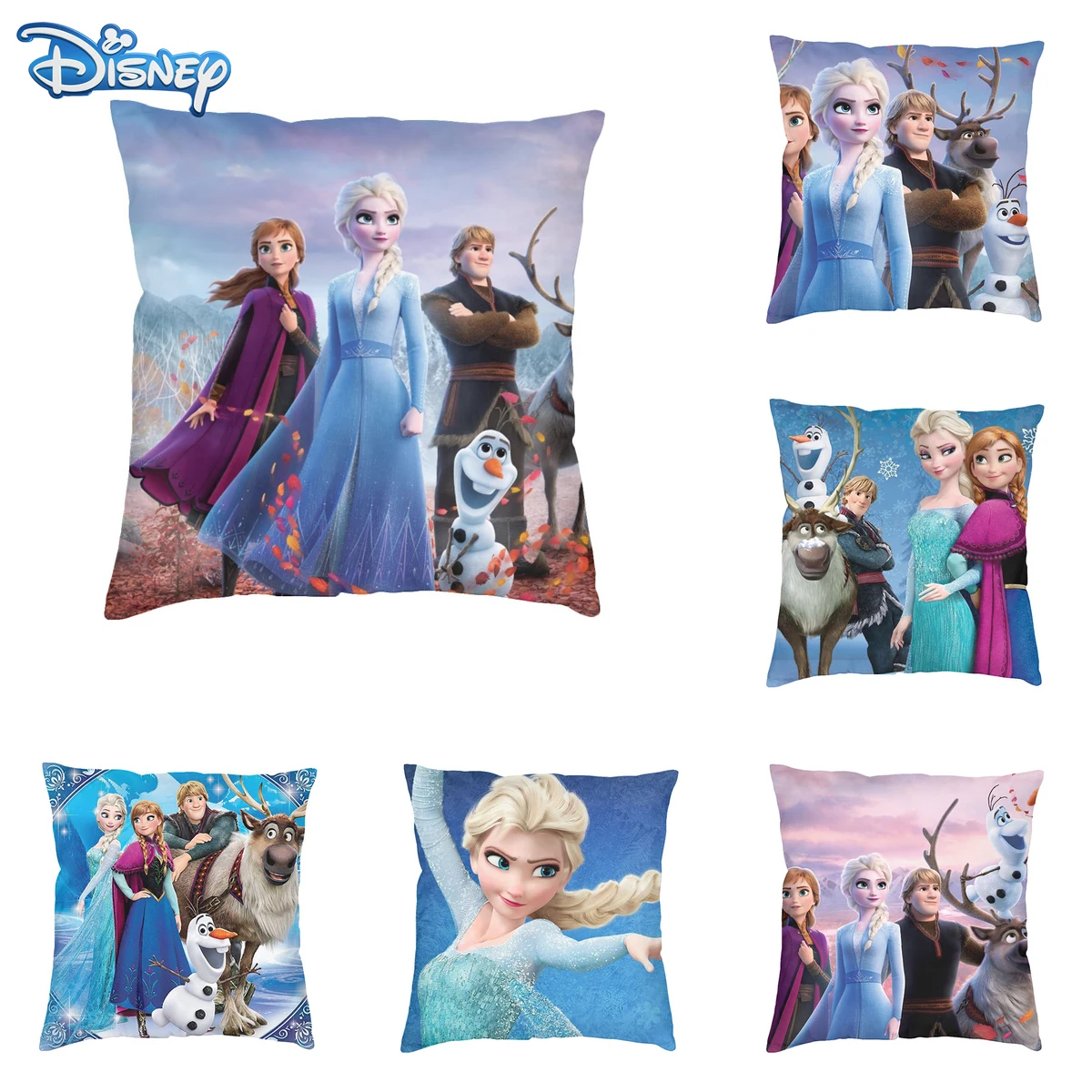 

Disney Cartoon Cushion Cover Frozen Elsa Anna Princess PillowCase Decorative/Nap Room Sofa Decorative pillows Baby Children Gift