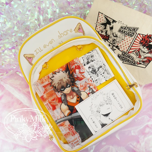 Новая прозрачная сумка Ita из искусственной кожи Kawaii Ita рюкзак для девочек-подростков прозрачный милый рюкзак для школы Itabag H813