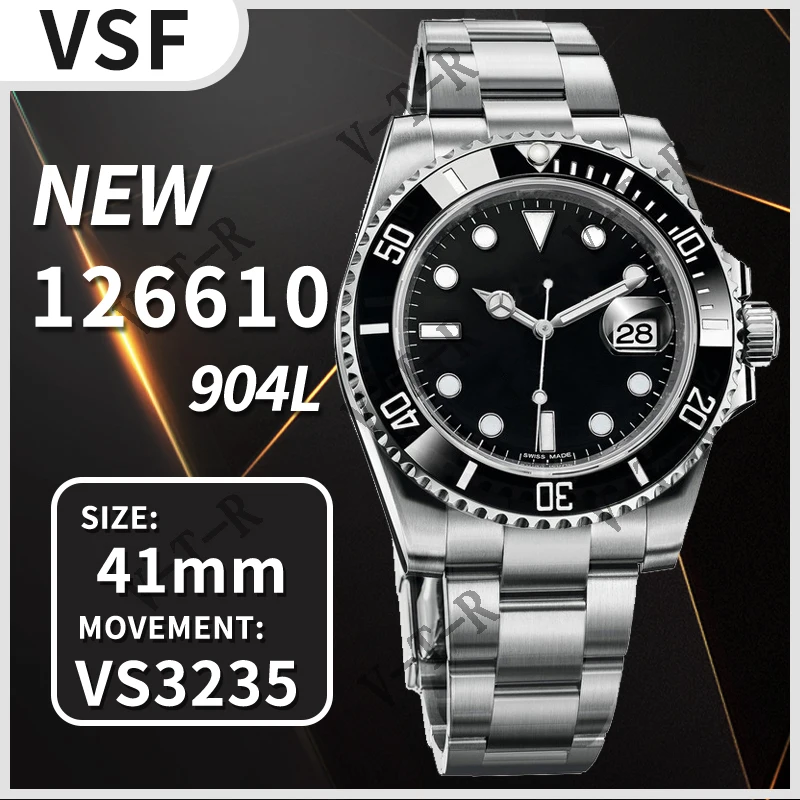 

Men's Mechanical Luxury Watch 41mm Sub 2020 New Model 126610 Kermit 904L Steel VSF 1:1 Best Edition VS3235 AAA Watch replica01