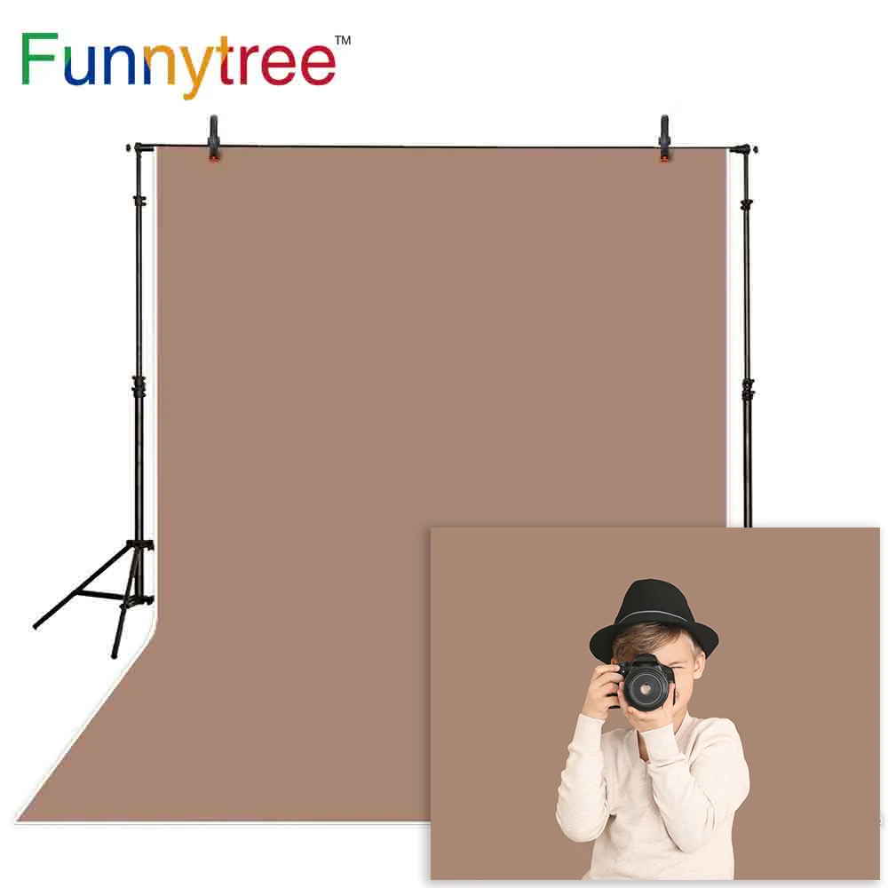 Фон Funnytree Фотофон серого коричневого цветов детский однотонный Рождественский