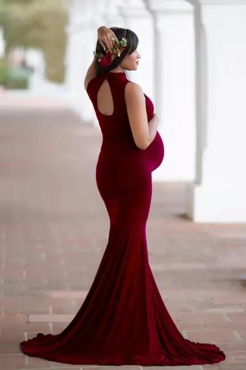 Реквизит для фотосъемки сексуальное платье для беременных без рукавов без бретелек Кружевное платье макси для беременных Платья для фотос...
