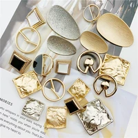 5pcs irregular metal buttons square water drop hollow round decorative buttons for clothing gold garment coat sewing accessories