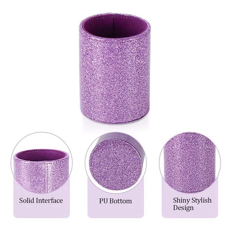 

2PCS Pencil Holder for Desk Pencil Cup Holder Multifunction Makeup Pencil Holder Organizer Cup (Purple)