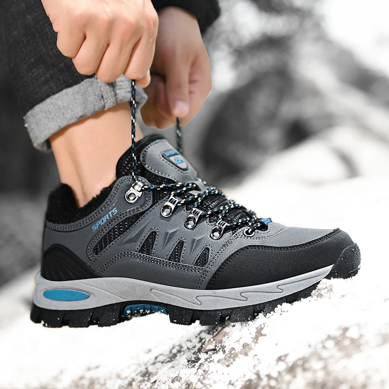 

New Men boots Men's Winter Shoes Fashion Snow Boots Shoes Plus Size Winter Sneakers Ankle Men Shoes Winter Boots Black Footwear