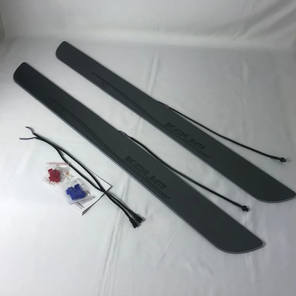 

Express delivery led door sill plate strip welcome light threshold guard protectors for kia cerato koup